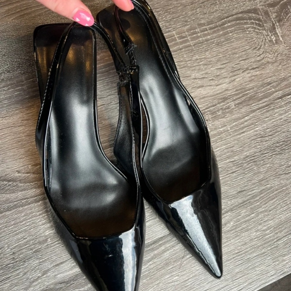 Primark Shiny Black Pointed Heels